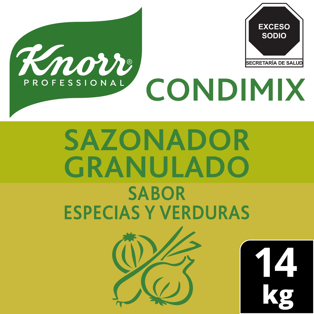 Knorr® Professional Condimix Especias y Verduras 14 Kg - Sazonador granulado sabor especias y verduras